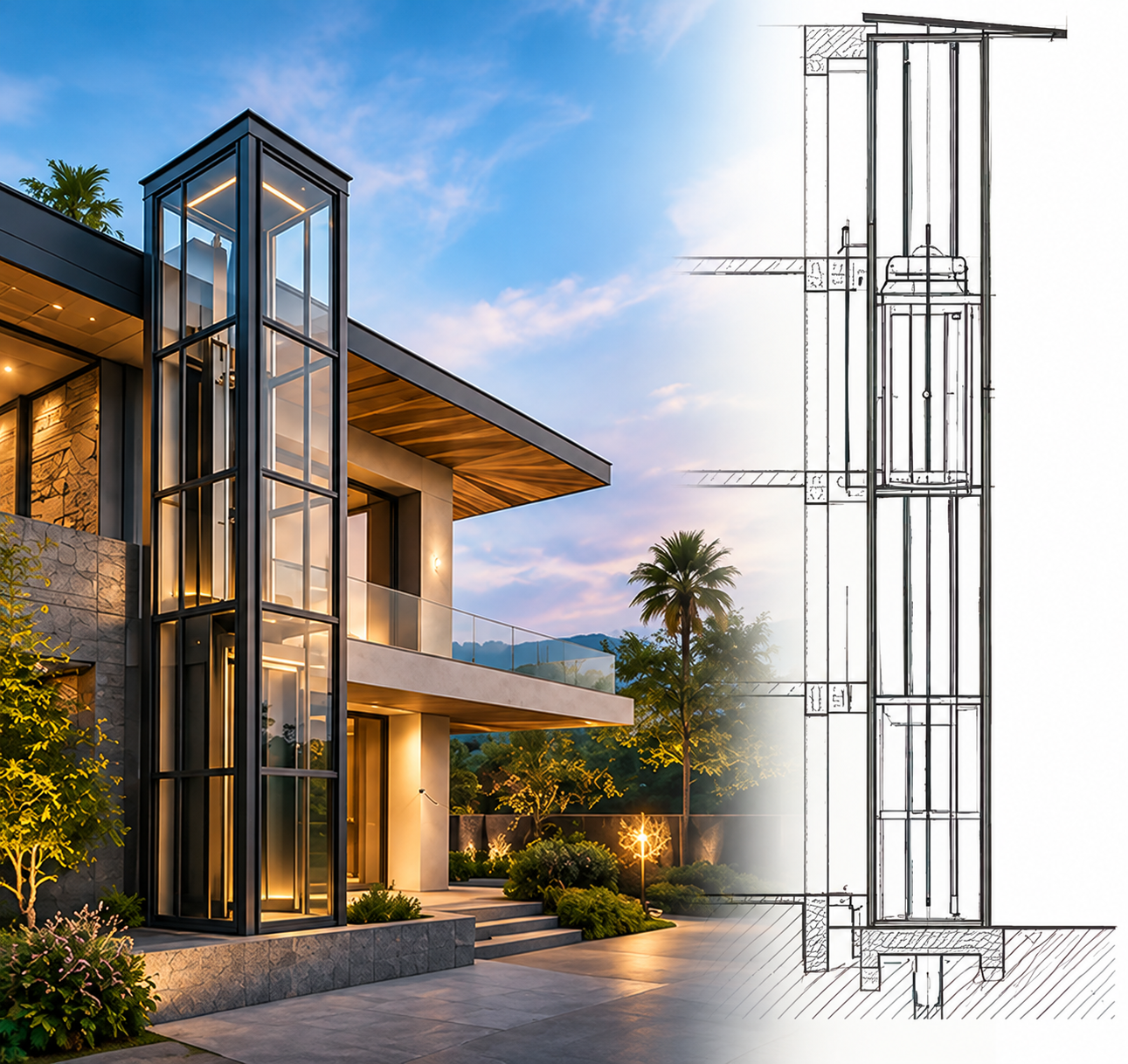 Outdoor welded shaft